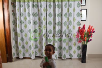 Two Shade Green Curtain