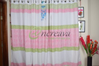 Pink Green Shade Curtain