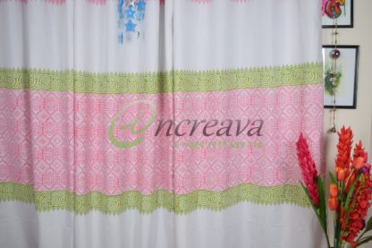 Pink Green Shade Curtain