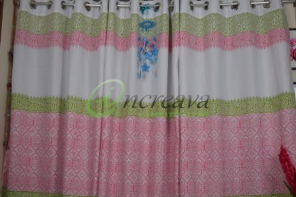 Pink Green Shade Curtain