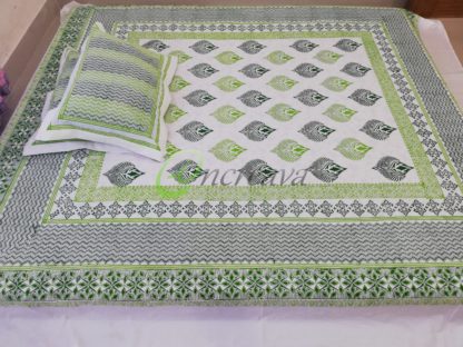 White Green bed cover