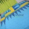 Sky blue Yellow Bed Cover