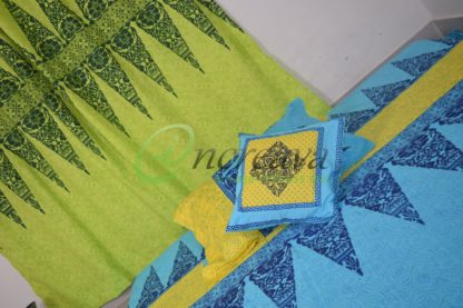 Sky blue Yellow Bed Cover