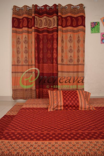 Meroon biskit bed cover