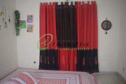 Black Red Curtain