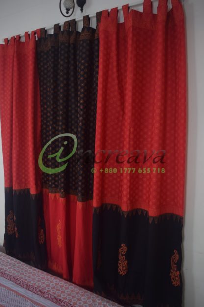 Black Red Curtain