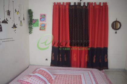 Black Red Curtain