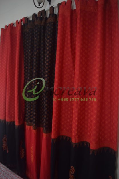 Black Red Curtain