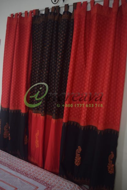 Black Red Curtain