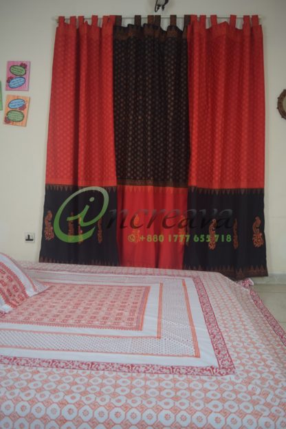 Black Red Curtain