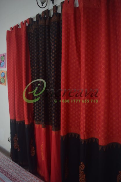 Black Red Curtain