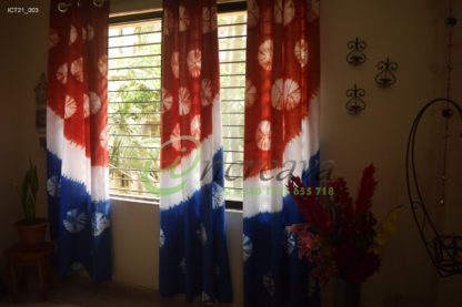 Tiedye Meroon Blue Curtain