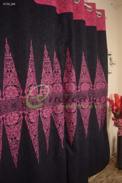 Black Magenta Curtain