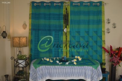 Teal White Table Cover