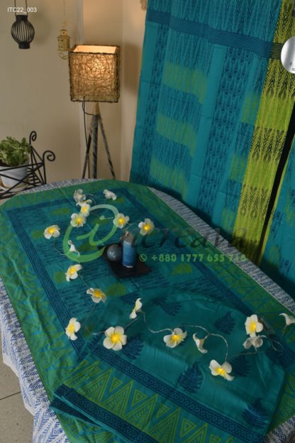 Teal White Table Cover