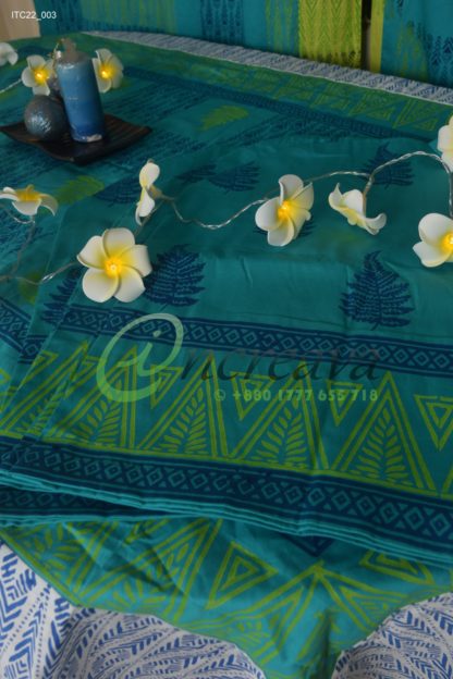 Teal White Table Cover