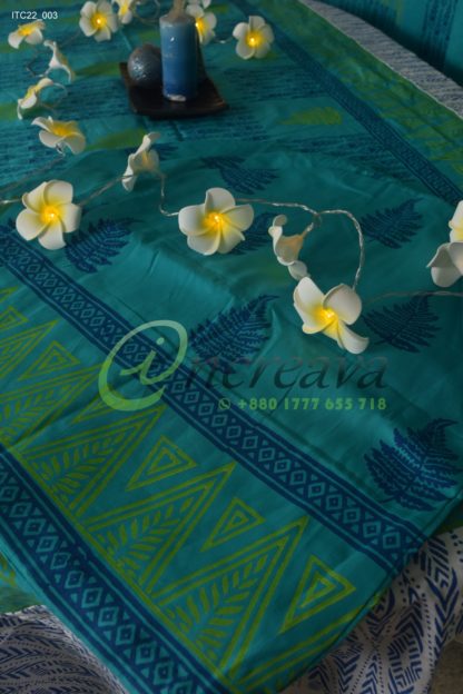 Teal White Table Cover