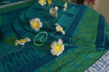 Teal White Table Cover