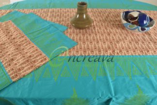 Teal Biscuit Table Cover