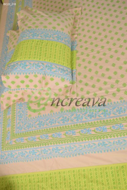 Biscuit Lemon Jamdani Motif Bed cover