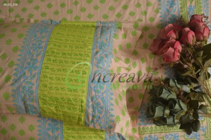 Biscuit Lemon Jamdani Motif Bed cover