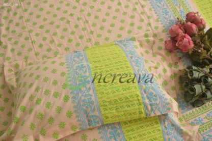 Biscuit Lemon Jamdani Motif Bed cover