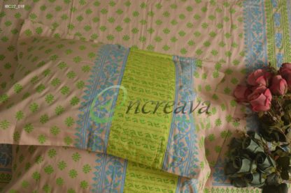 Biscuit Lemon Jamdani Motif Bed cover