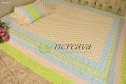 Biscuit Lemon Jamdani Motif Bed cover