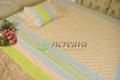 Biscuit Lemon Jamdani Motif Bed cover