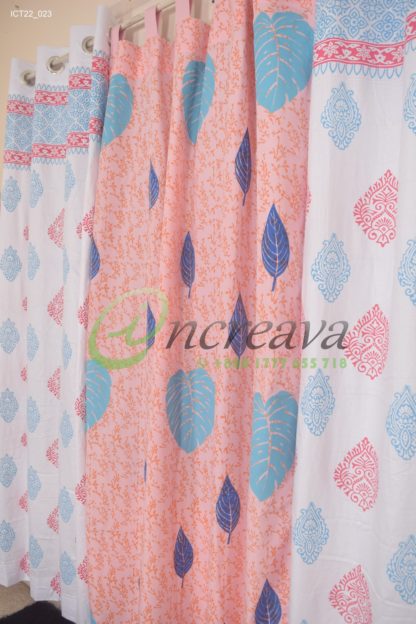 White Firoja pink curtain