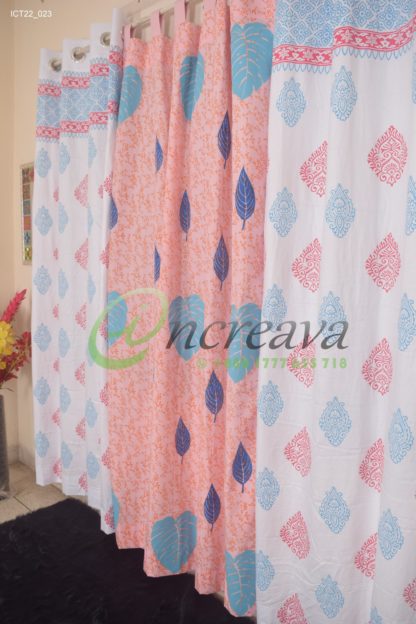 White Firoja pink curtain