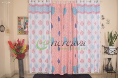 White Firoja pink curtain