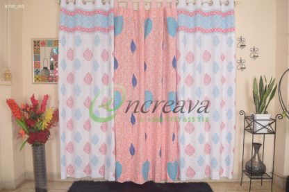 White Firoja pink curtain