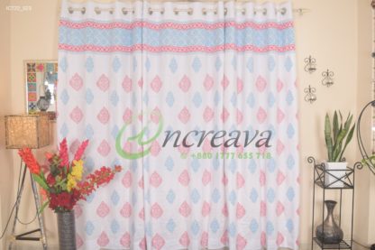 White Firoja pink curtain