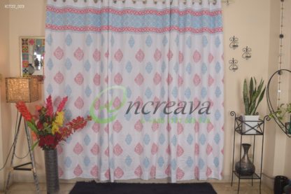 White Firoja pink curtain