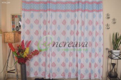 White Firoja pink curtain