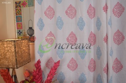 White Firoja pink curtain