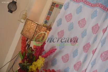 White Firoja pink curtain