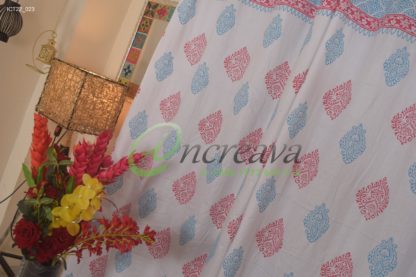 White Firoja pink curtain