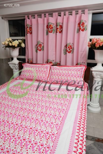 Pink Krishnochra Curtain