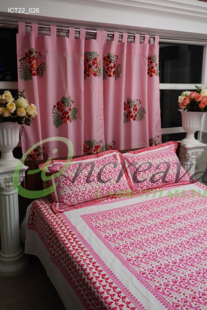 Pink Krishnochra Curtain