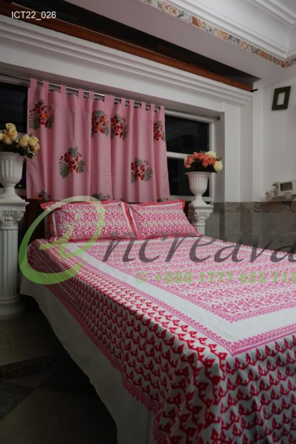 Pink Krishnochra Curtain