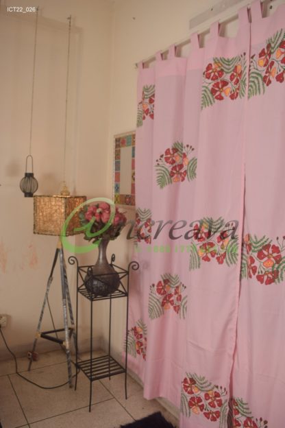 Pink Krishnochra Curtain