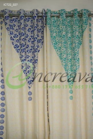 White Wooden Block Curtain