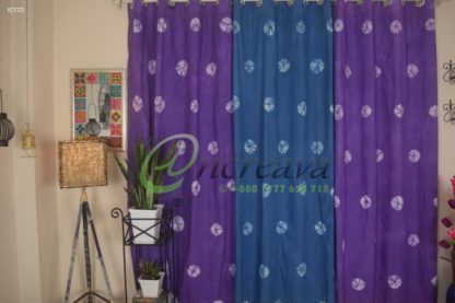 Tie Dye Purple Blue Curtain