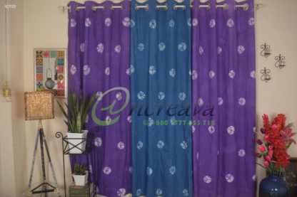 Tie Dye Purple Blue Curtain