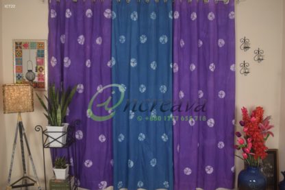 Tie Dye Purple Blue Curtain