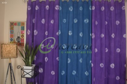 Tie Dye Purple Blue Curtain