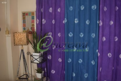 Tie Dye Purple Blue Curtain