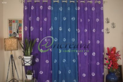 Tie Dye Purple Blue Curtain